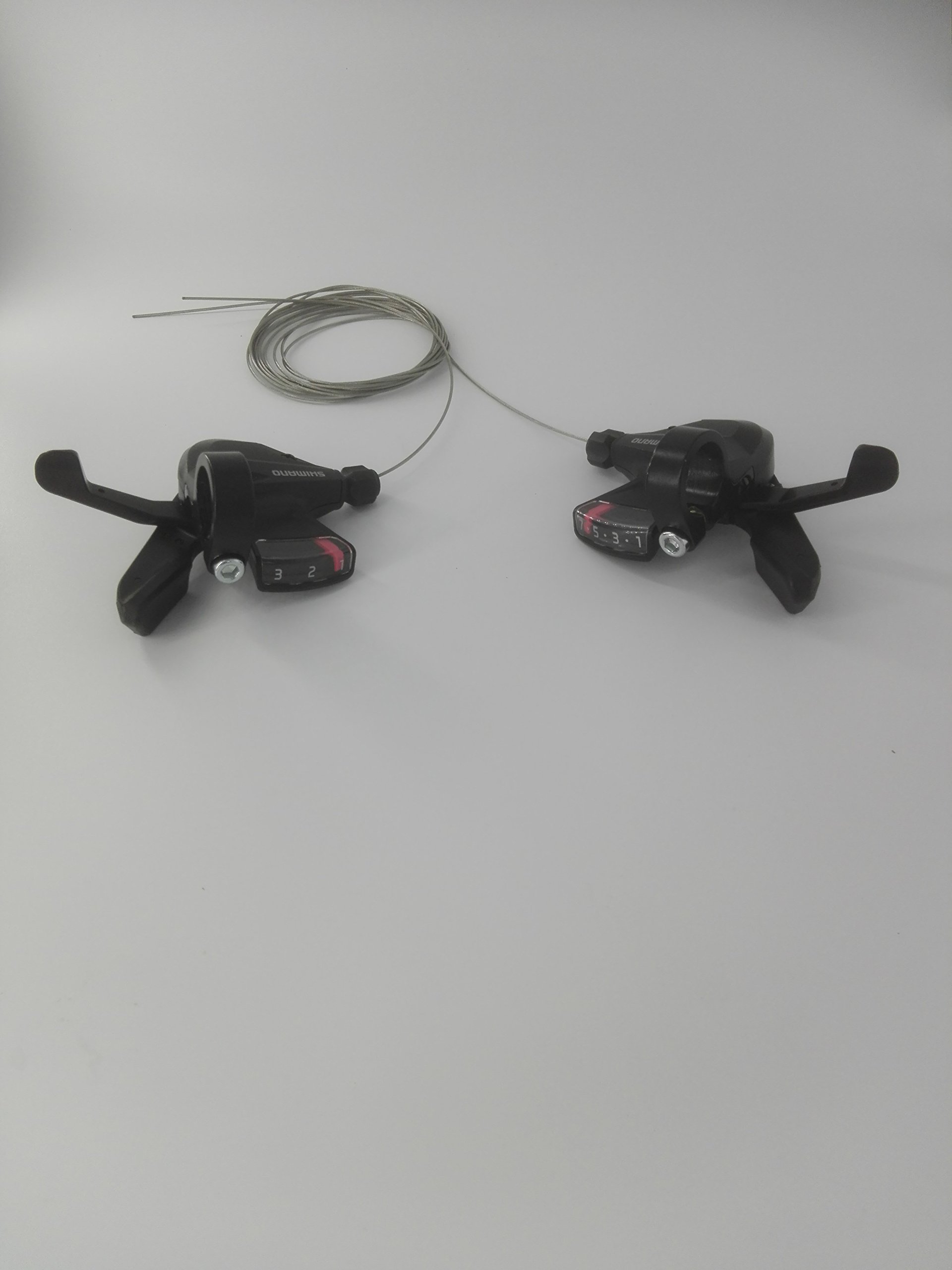 Shimano shifter, SL-M310, 3 x 7 set of 21 gears incl.Altus shift cables, black.