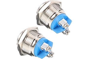 OHPHCALL Doorbell Button Wired 2Pcs Metal Round Chime Button Easy Installation for Apartment and Garage Use