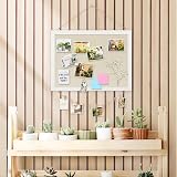 DOLLAR BOSS Cork Board Linen Double-Sided 30x40cm Wood Frame Wall Display Pin view 9