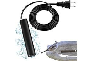 MEWTOGO Bird Bath Heater for Outdoors in Winter - 48 W Submersible Birdbath Deicer with Thermostatic Control and 4.6 Ft Long Power Cord, Energy Saving for Garden Yard Patio and Lawn