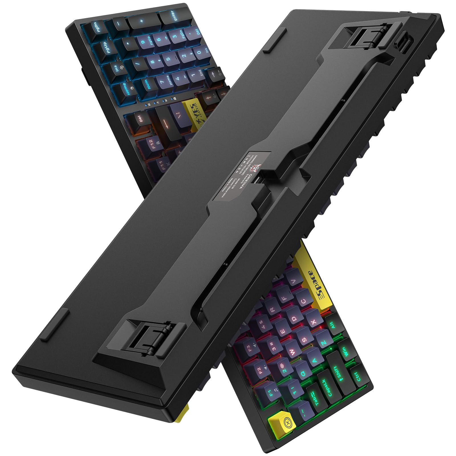 Mechanical Gaming Keyboard with Rainbow RGB Backlit, 98 Keys Design, Soft Tactile Brown Switch, Wired Computer Keyboard for PC/MAC/Laptop/PS4/PS5, Multimedia Keys & Programming