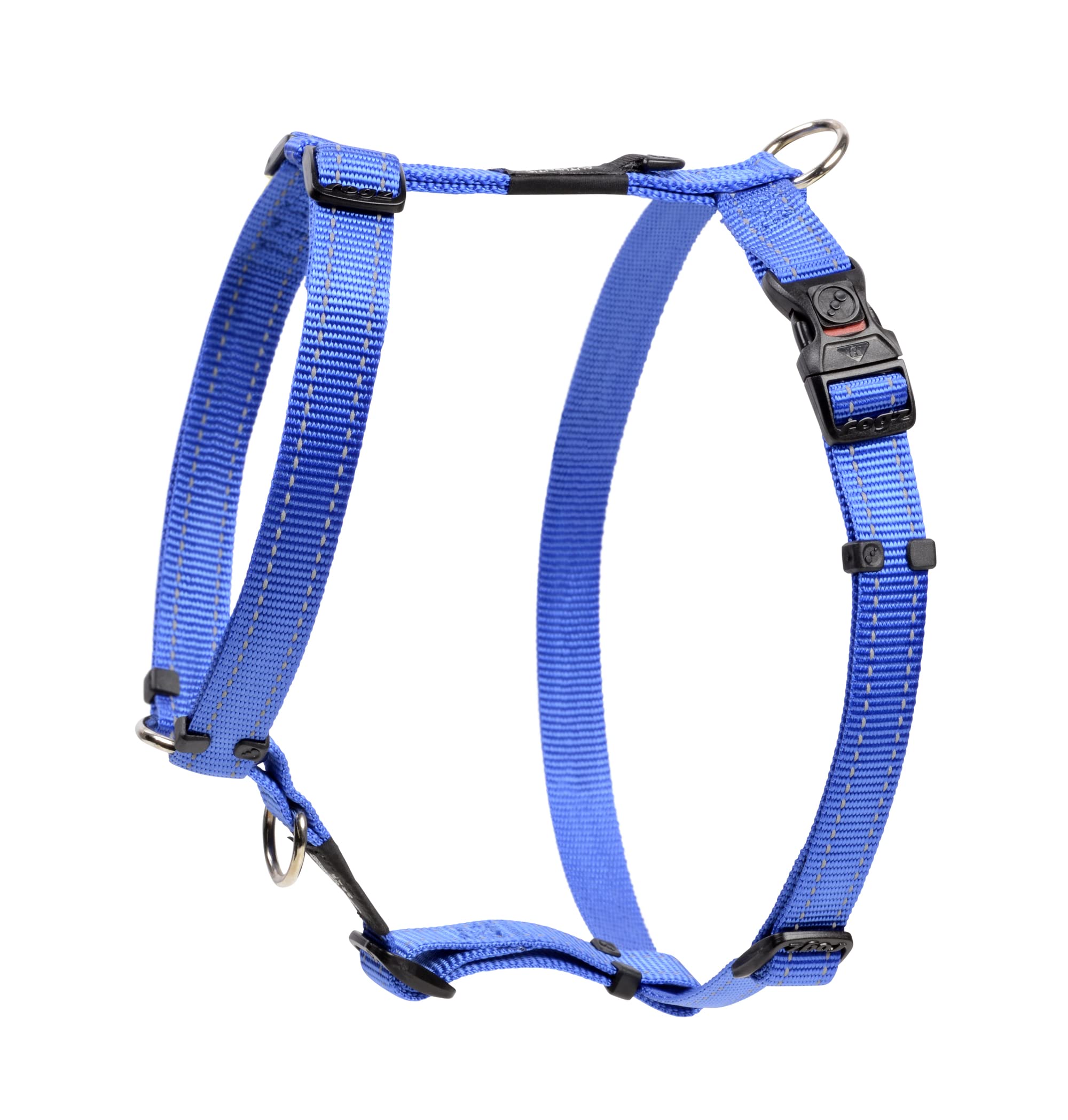 Reflective Adjustable Dog H Harness for Large Dogs; matching collar and leash available, Blue — image 1