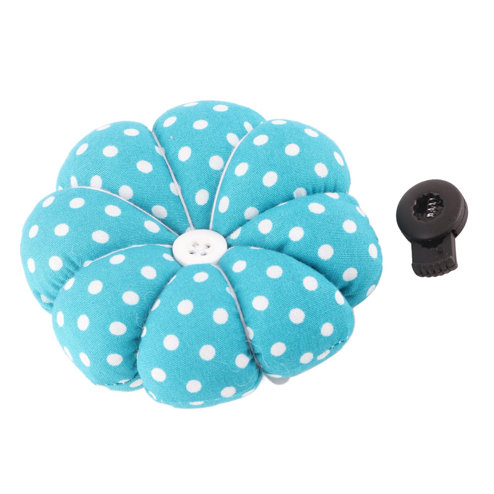 Smandy Needle Cushion, Pumpkin Shaped Wrist Pin Cushion for Sewing Handmade DIY Crafts Supplies(Blue)