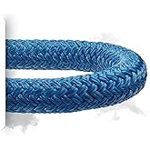 Pelican Rope High Strength Low Stretch Versatile Polyester Double Braid 100% Polyester Core and Cover The Ape Rigging Rope 5/8" x 200 ft. Blue - 17,000 lbs Tensile Strength