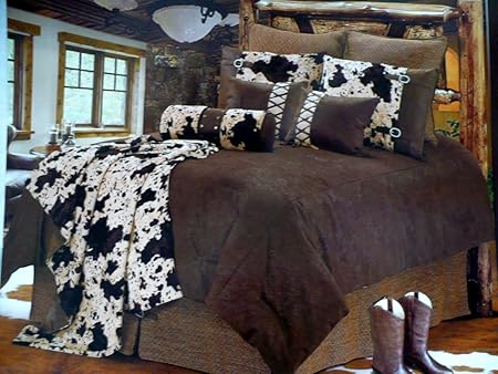 Western Bedding Tooled Cowhide 5 Piece Queen Amazon Co Uk