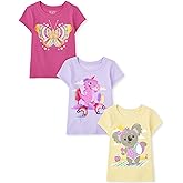 The Children's Place Baby-Girls and Toddler Unicorns,Butterflies,Trends Short Sleeve Graphic T-Shirts,3 Pack