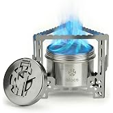 ALOCS 2250W Alcohol Stove Set with Foldable Stand Camping Stove | 2-Level Flame, Stainless Steel,Sealed Cover, Backpacking Solo Stove for Camping, Hiking, Survival, Climbing, Home Emergency
