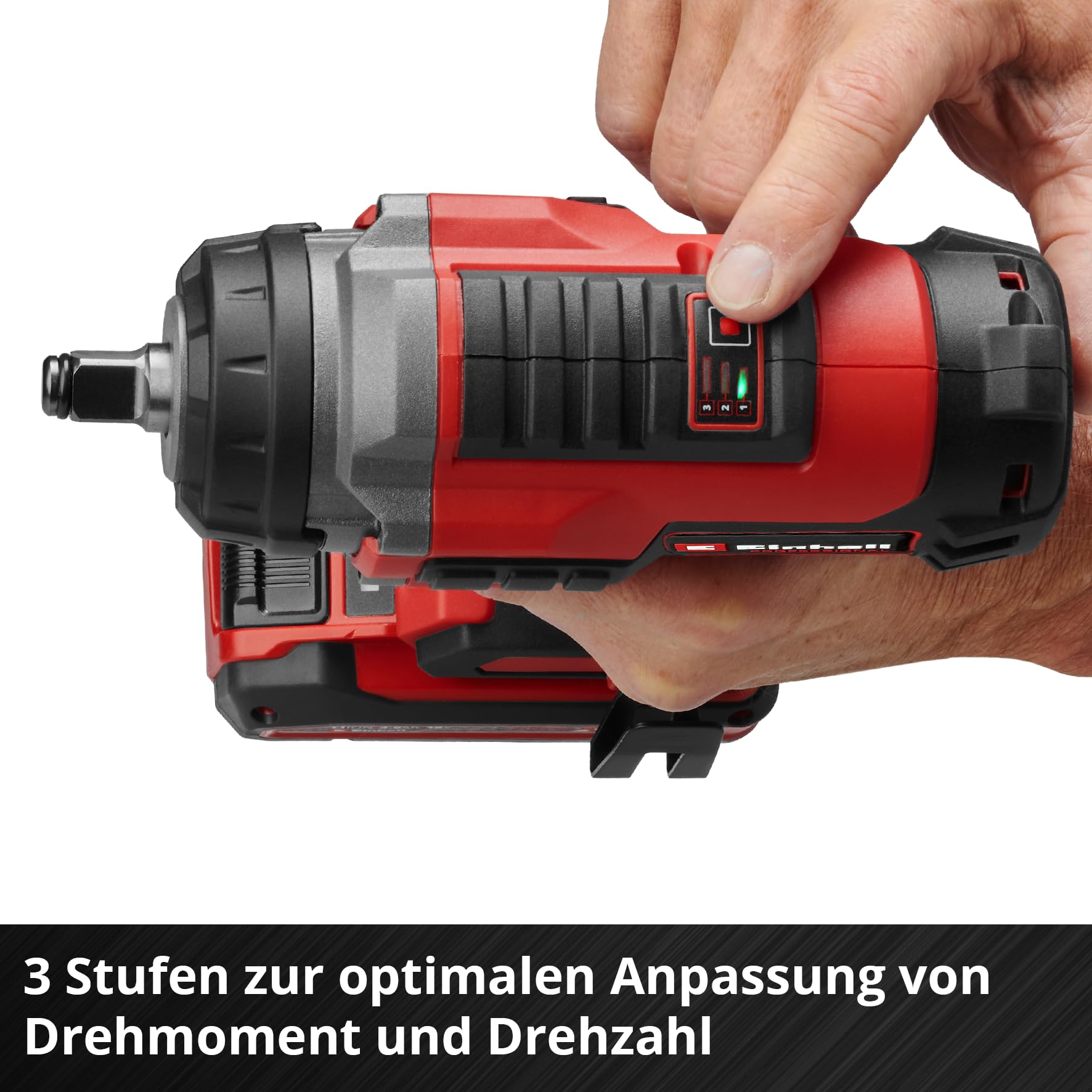 Einhell Professional Akku-Schlagschrauber IMPAXXO 18/450 Power X-Change (18 V, 450 Nm, 3 Leistungsstufen, Brushless, 1/2"-Aufnahme, inkl. Nuss-Set, ohne Akku) 9
