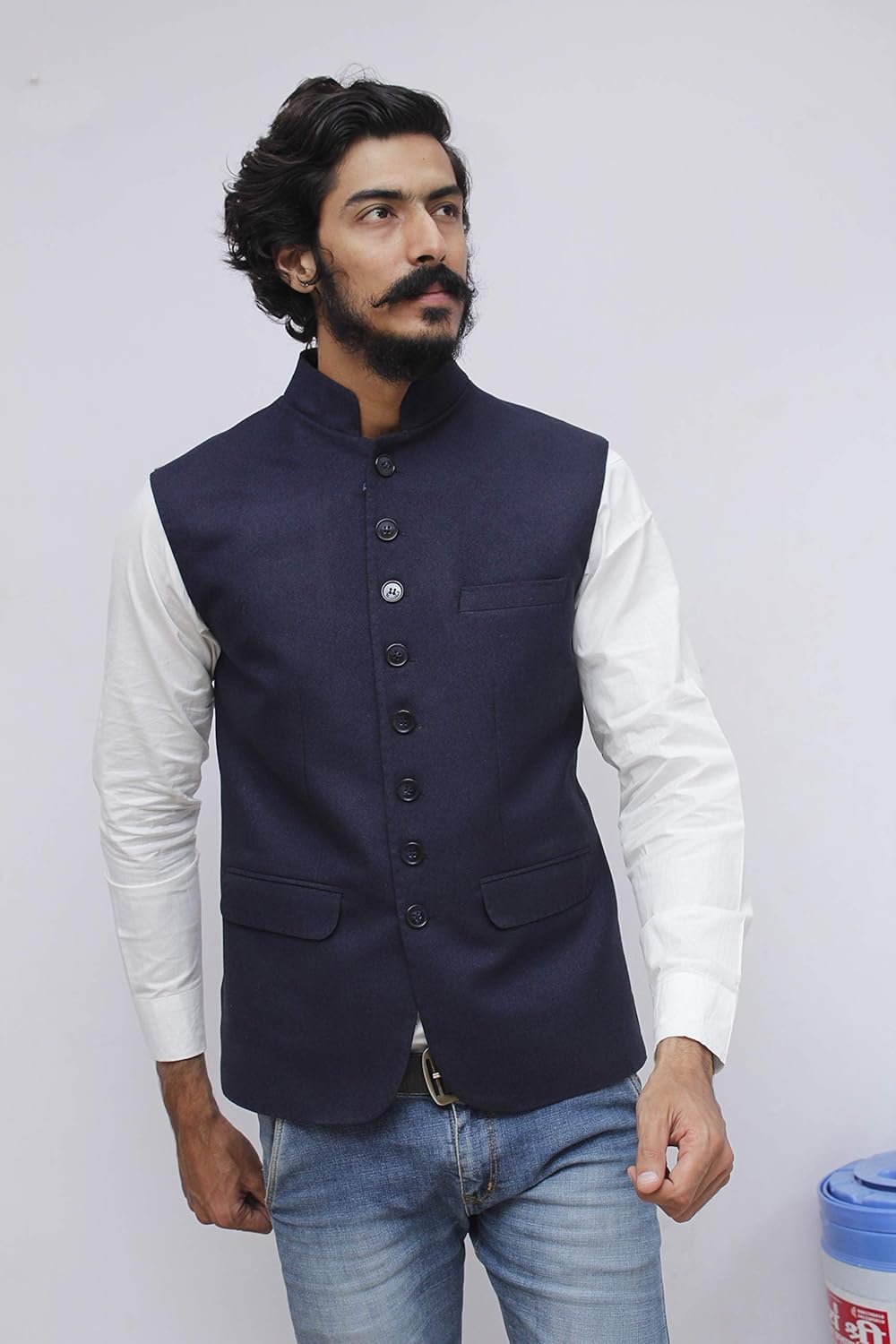 jodhpuri jacket with jeans