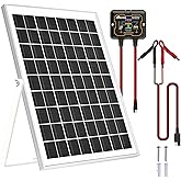 SOLPERK 10W Solar Panel Solar Battery Charger 12V Solar Panel Kit + MPPT Charge Controller, Suitable for Automotive, Motorcycle, Boat, ATV, Marine, RV, Trailer, Snowmobile, Off Grid System