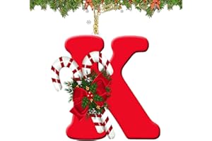 Letter Christmas Ornaments, Alphabet Christmas Acrylic Ornament Tree Hanging Tree Topper, Initial Ornament 2025 for Decoratio