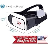 VR Headset, VR Goggles, Virtual Reality Headset VR Glasses Helmet for 3D Video Movies Games for Apple iPhone, Android, Samsung Sony HTC More Smartphones by VRLab