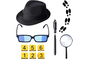 Keymall Kids Spy Kit Detective Costume Accessories Set for Investigation Role Play Dress Up Costume Educational Science Gift
