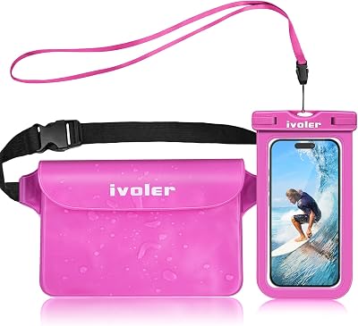 ivoler Waterproof Pouch Bag Phone Case Pink 22x15.5 cm Dry Bag