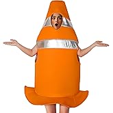 JEGERMIG Women's Halloween Transportation Costume Cosplay Construction Cone Funny Dress Up Adult
