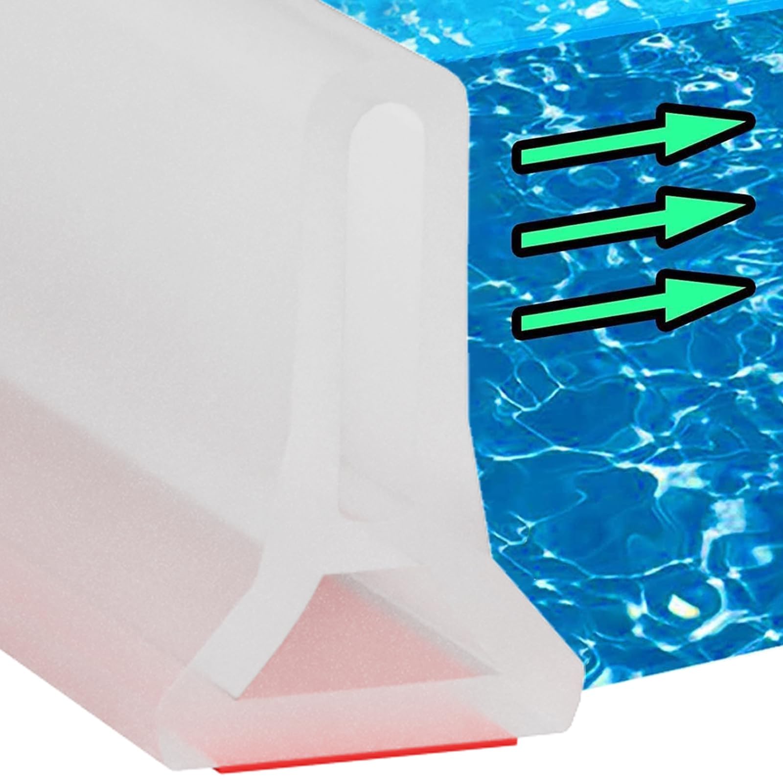 Photo 1 of Hi-Na 3ft/5ft/6ft/8ft10ft Collapsible Shower Threshold Water Dam Water Barrier for Shower and Water Stopper Keeps Water Inside Water Threshold for Wet and Dry Separation (3ft, Clear)