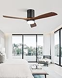 CACI Mall 52" Ceiling Fan with Lights, Flush Mount