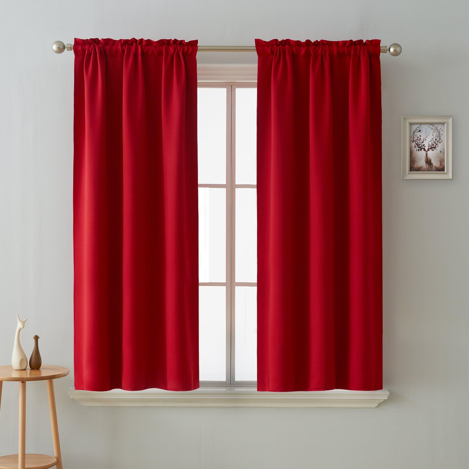 Best living room curtains 48×84 red
