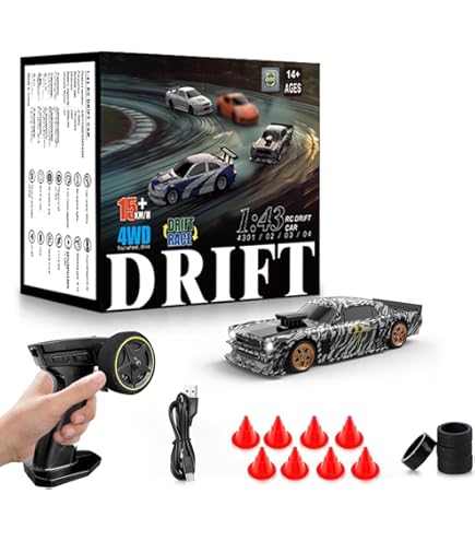 Amazon.com: FLYCOLOR Turbo Racing C62 1:76 Scale Drift RC Car with
