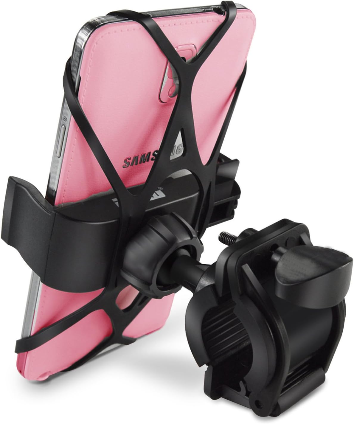 Bike Mount, Classic Glow Universal Cell Phone Bicycle Handlebar & Motorcycle Holder Cradle for iPhone 6|6s & 5|5s, Holds All Devices To 3.3/8" wide