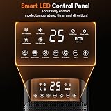 YASHE 1800W Ceramic Electric Heater with 75 Degree Oscillation Remote Control view 4