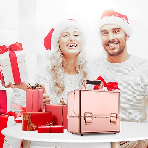 Ollieroo Makeup Train Case Professional Aluminum Makeup