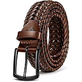 KEMISANT Men Belt, Braided Belt Comfortable For Men Casual Jean Golf 1 3/8"