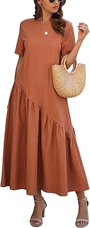 solid color dresses cheap