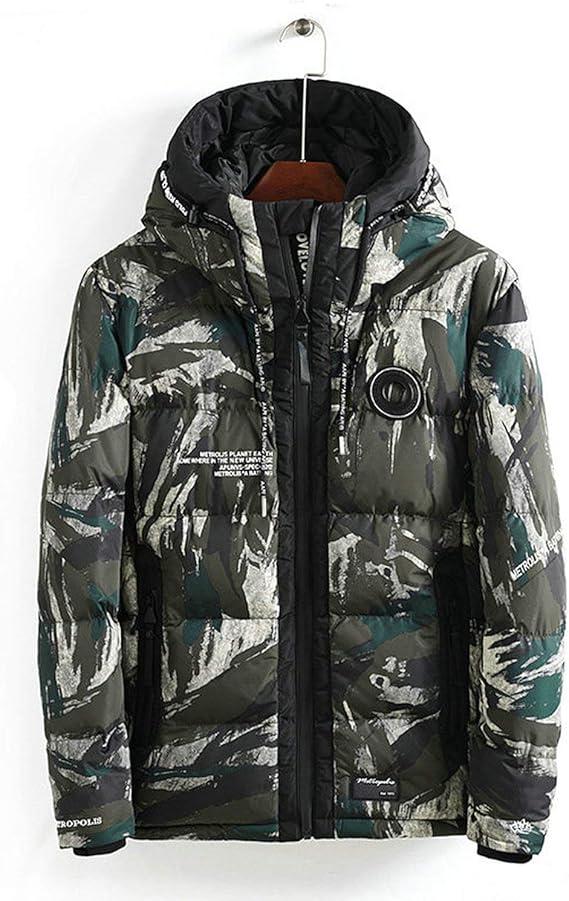 Camouflage Men Winter Jacket Thick Hooded Parka Windbreaker Mens Winter Coats: Amazon.ca 