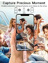 Gulloe 256GB iPhone Flash Drive for Photos, Memory