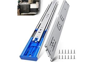 TP-LAIE 22 Inch 200lbs Soft Close Heavy Duty Drawer Slides, Side Mount Rails Full Extension Ball Bearing Cabinet Tool Box Runners Tracks Glides (1 Pair, with M4 Screws)