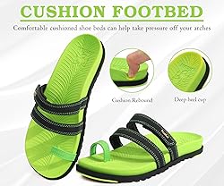KuaiLu Womens Slides Sandals With Arch Support