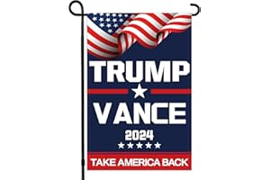 OKPYTSTAN Trump Vance 2024 Garden Flag 12x18 Inch Double Sided Trump Vance Flags with Vivid Color for Yard Lawn Garden Decor, Home Decorative Flags Banner for House Sign Outside Decorations