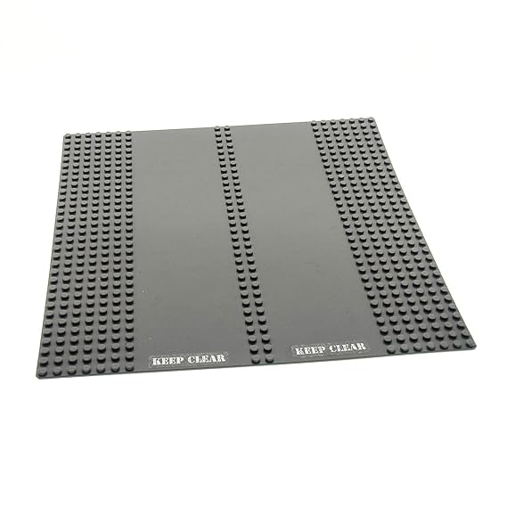 1 x Lego System BAU Platte 32x32 Straßen 7N dunkel grau 32 x 32 Noppen doppel Straße Auffahrt Sticker Keep Clear Set 3368 450