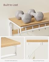 VASAGLE Wall-Mounted Coat Rack with Shelf and 10 Removable Hooks view 5