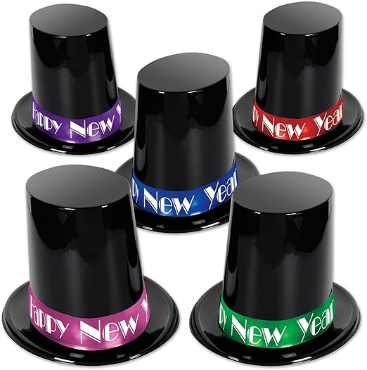 Beistle 8812325 Big Top Hats (25 Pack), 7.5", Multicolored Kitchen & Dining