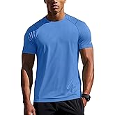 Zengjo Mens Athletic Shirts Short Sleeve Quick Dry Gym Workout Running Exercise T-Shirt Moisture Wikcing Sports Tee Top