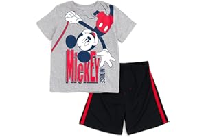 Disney Mickey Mouse T-Shirt and Shorts Outfit Set Infant to Big Kid Sizes (12 Months - 12)