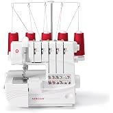 SINGER&reg; Professional 14T968DC Heavy-Duty Serger Overlock with Accessory Kit | 2-3-4-5 stitch capability, removable trim trap, self adjusting design, metal frame, 1300 stitches/minute high speed