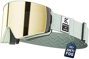 KAPVOE Ski Goggles Photochromic & Color - Anti-fog UV400 Protection Magnetic Lenses OTG Helmet Compatible for Men Women K721