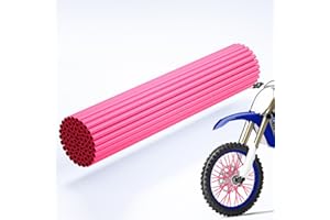 JOYON 72 Pcs Universal Spoke Skins Covers Coats for Kawasaki Honda Yamaha Suzuki Motorcycle Dirt Bike(Pink)