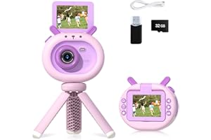 Makolle Kids Camera Kids Camera for Girls,Kids Video Camera for Vlogging,Toddler Cameras with 32GB SD Card, Kids Digital Cameras Age 3-8 Christmas Birthday Gifts Portable Toy