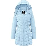 wantdo Women's Puffer Jacket Warm Padded Winter Coat Long Quilted Jacket (Available in Plus Size)