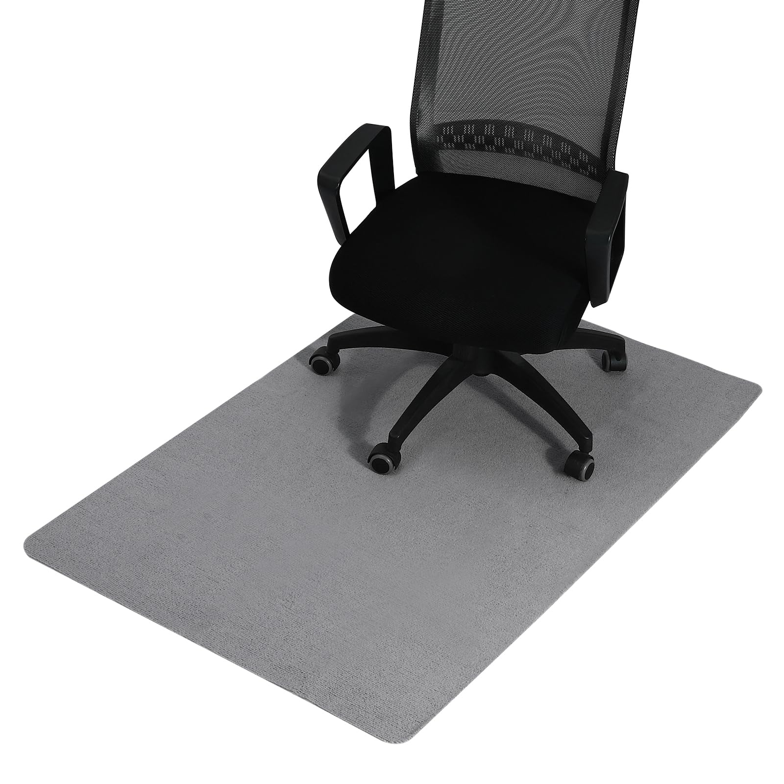 PATIKIL 90 x 140cm/(55" x 35") Office Chair Mat, Multi-Purpose Desk Carpet Floor Mats for Rolling Chairs for Hardwood Floors (Gray)