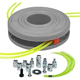 Universal Weed Eater Head, H011 Easy Load String Trimmer Head Replacement Weed Wacker Head Fits Most Standard Models of Gas and Electric Weed Trimmer, Includes 15 pcs 1FT-0.095" Trimmer Line, Grey