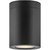 Hinkley Silo One Light 6.5W GU10 LED Outdoor Small Flush Mount, Black