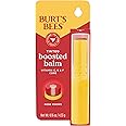 Burt’s Bees Tinted Boosted Balm, Rose Knows, Hydrating Tinted Lip Balm with Vitamin C, E, and F Core, 24 Hour Lip Moisturizer with Responsibly Sourced Beeswax, 100% Natural Origin, 1 Count, 0.16oz