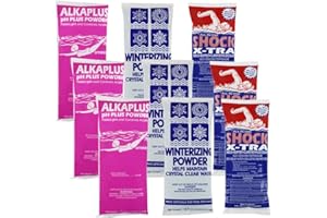 Rx Clear Pool Closing Kit for Above Ground and Inground Swimming Pools | Pool Winter Closing Chemicals | Pool Winterizing Kit | Includes: pH Powder, Shock, & Winterizing Powder | Up to 30,000 Gallons