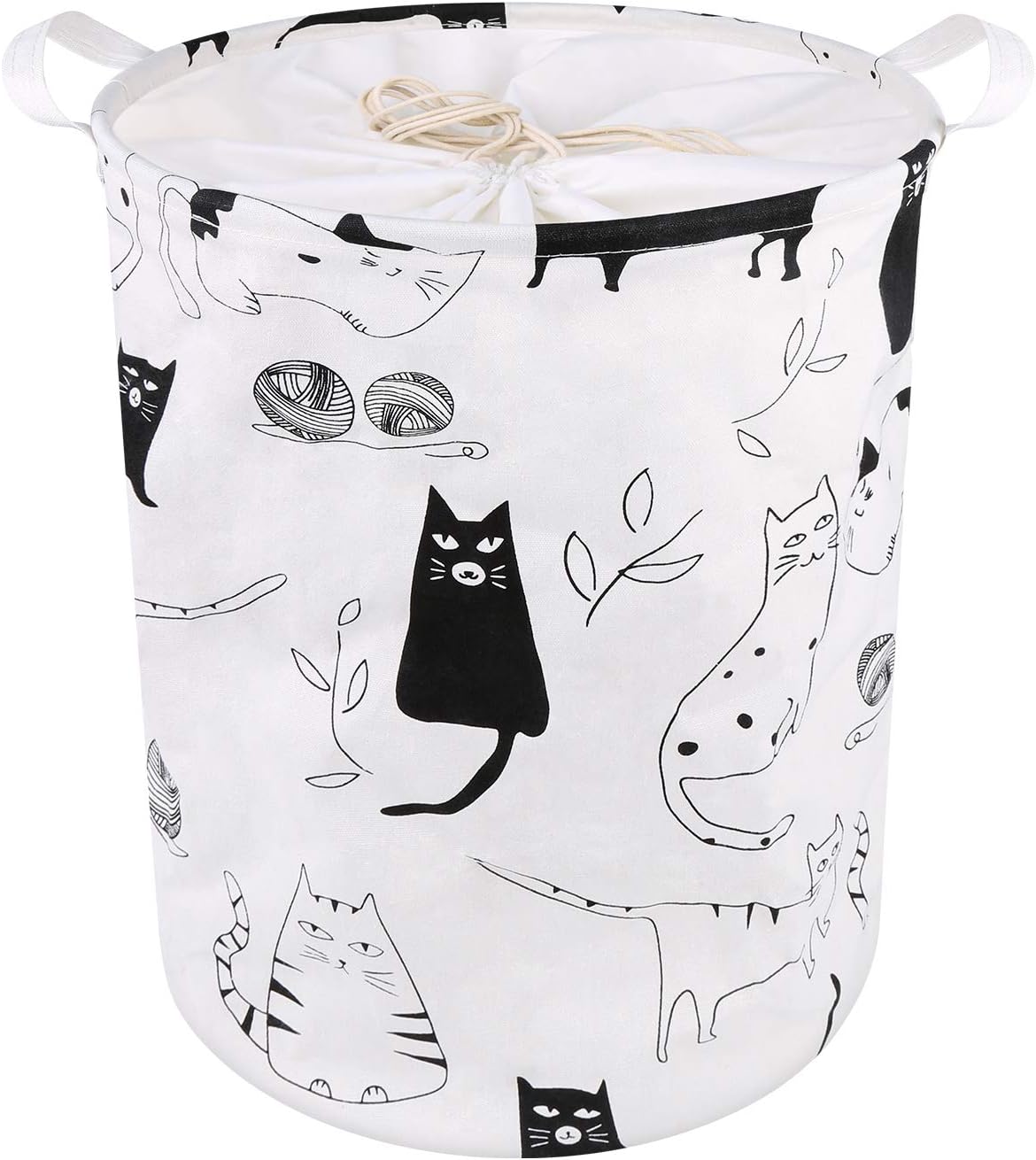 Collapsible 17.7″ Large Laundry Basket for Bedroom,Round PopUp Laundry