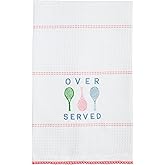 Mud Pie Over Served Tennis Waffle Towel; 26" x 16 1/2"